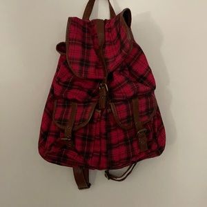 Backpack pursue (black and red with brown straps)